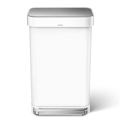 simplehuman trash can white|simplehuman 15 liter trash can.